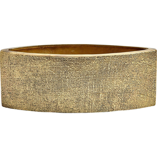 Hemp Etched Planter by Global Views in brass. Made from aluminum in a eclectic & global style.