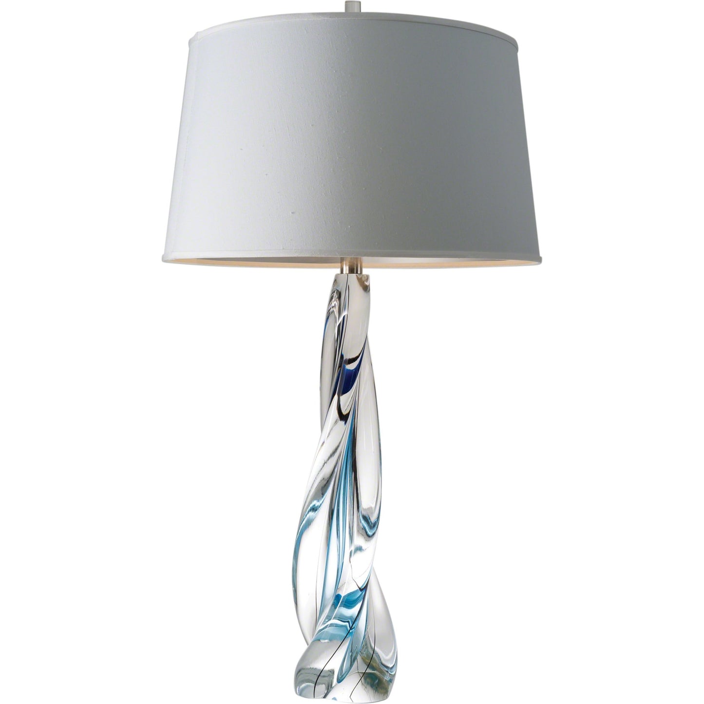 001 SR-701726 | Primary Silo | Ocean Twist Lamp by Global Views in nickel. Made from art glass in a coastal style.