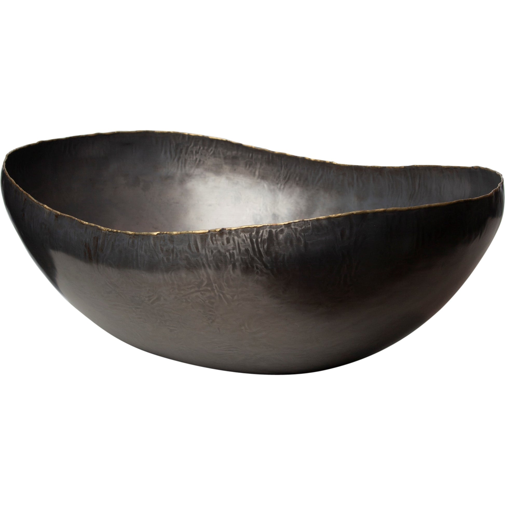 Laforge Oval Bowl by Global Views in natural iron. Made from iron in a eclectic & global style.