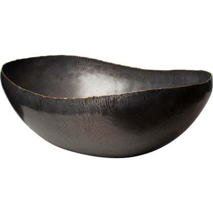 Laforge Oval Bowl by Global Views in natural iron. Made from iron in a eclectic & global style.