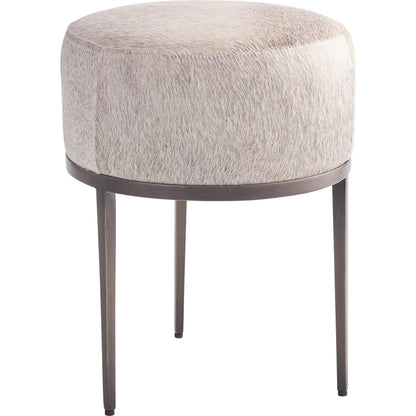 Urban Stool with Hair-On-Hide by Global Views. Made from mango, plyboard, iron in a transitional style.