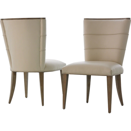 Adelaide Side Chair by Global Views in grey. Made from rubberwood in a transitional style.