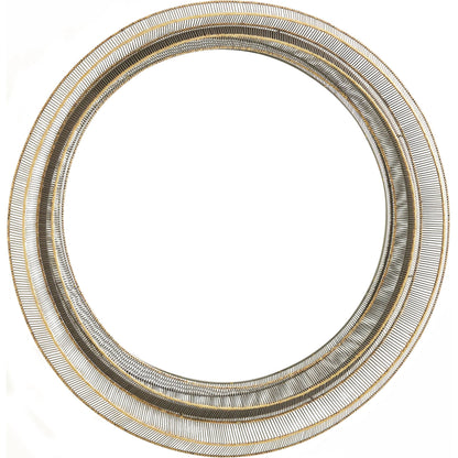 Wire Ribbon Mirror by Global Views in natural iron. Made from mdf, iron, mirror in a transitional style.