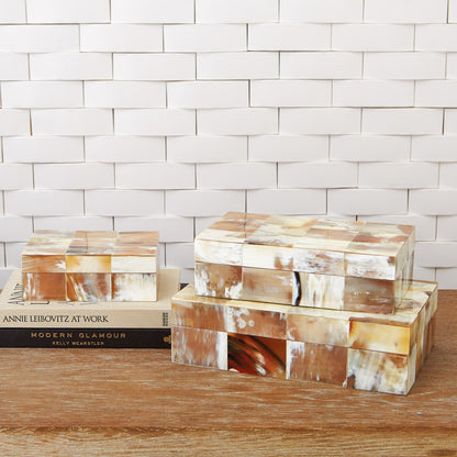 Sierra Horn Box by Global Views in natural. Made from unique in a eclectic & global style.