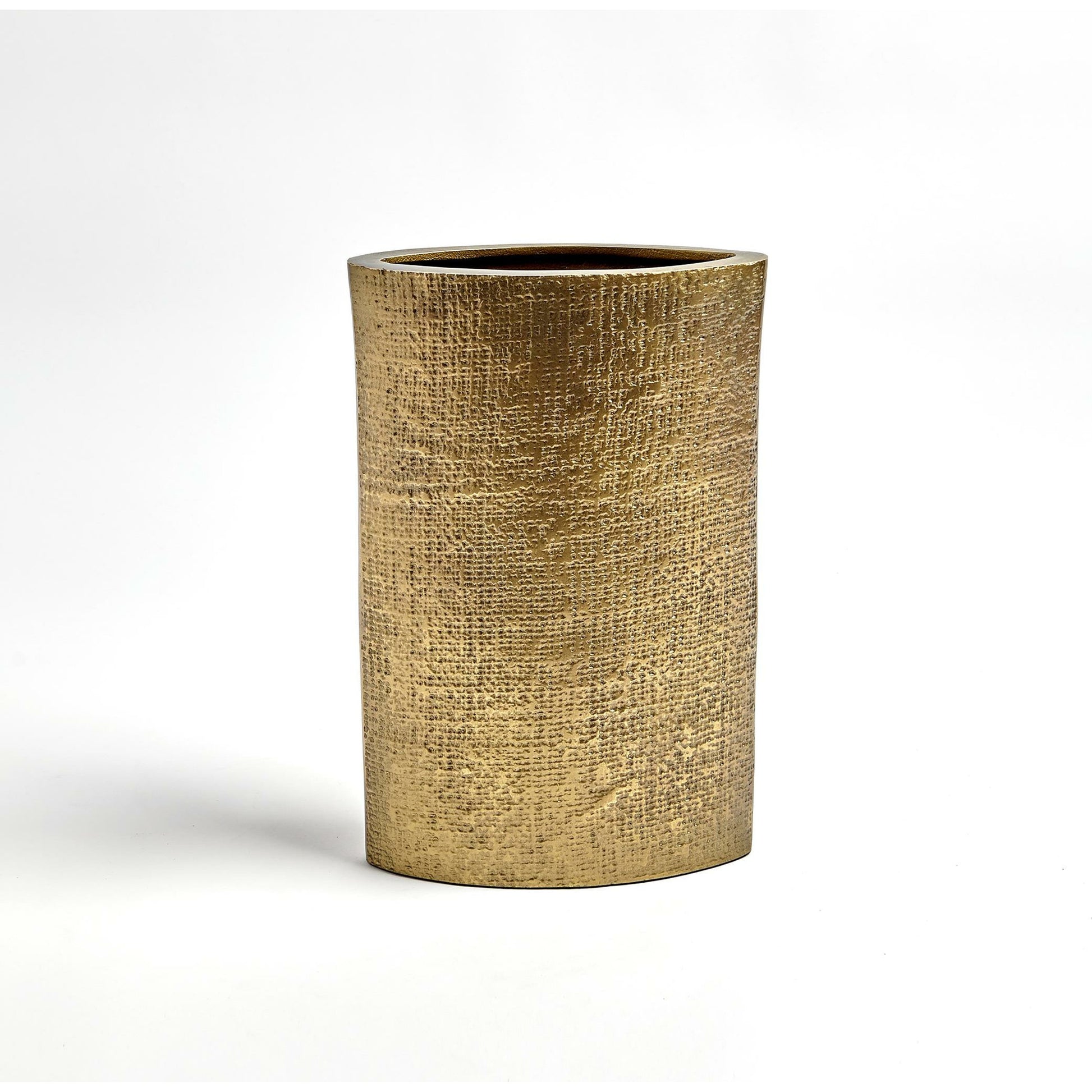 Hemp Etched Vase by Global Views in brass. Made from aluminum in a eclectic & global style.