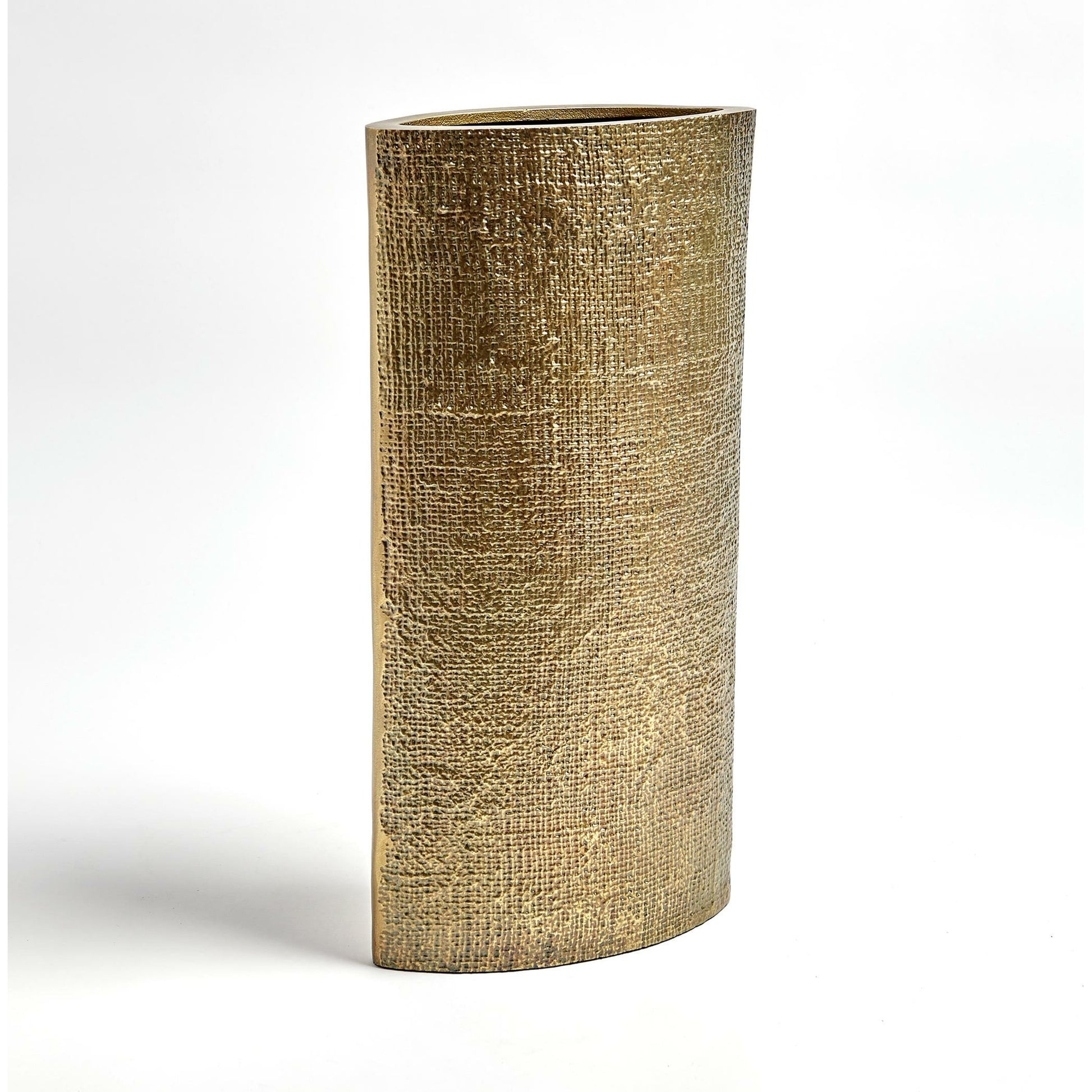 Hemp Etched Vase by Global Views in brass. Made from aluminum in a eclectic & global style.