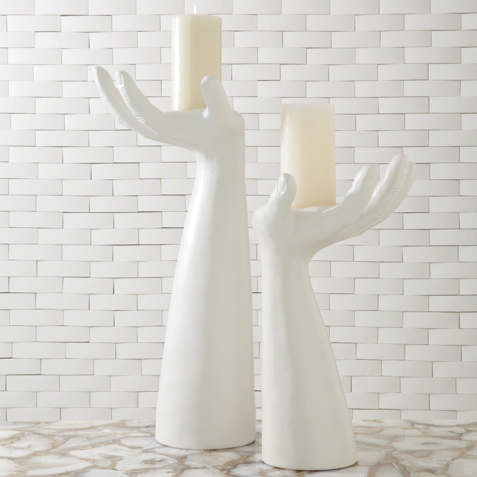 Palma Candleholder by Global Views. Made from ceramic in a eclectic & global style.