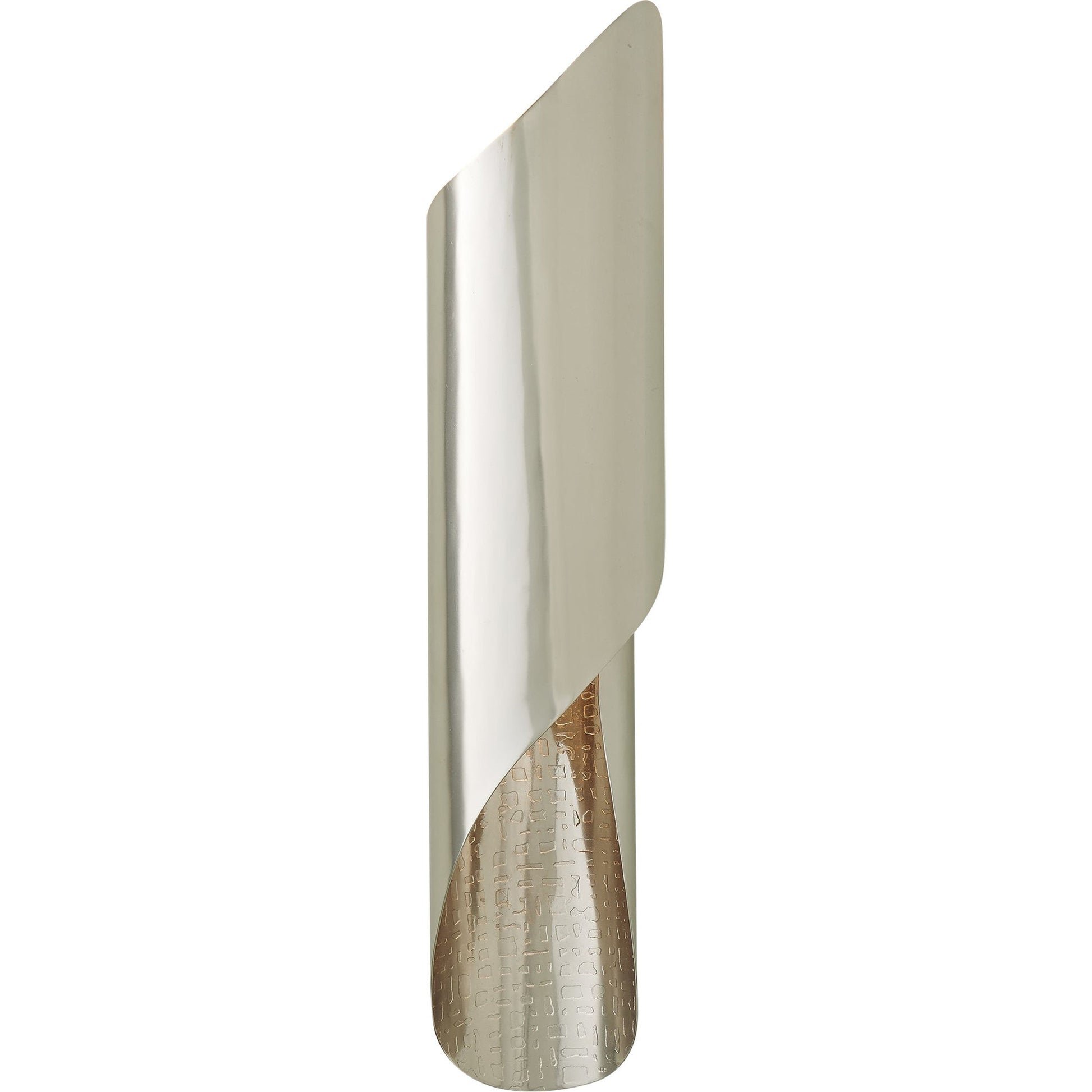 Curl Wall Sconce by Global Views. Made from brass, mild steel, stainless steel in a modern style.