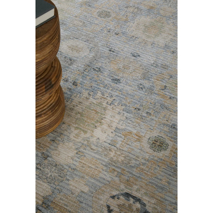 Augustine Traditional Bordered AUG39TZF Rug by Feizy in blue, ivory, tan. Made from polypropylene, polyester in a unique style.