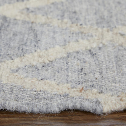 Savona Transitional Southwestern Rug - 0794F by Feizy in ivory, gray, blue. Made from wool, cotton in a unique style.