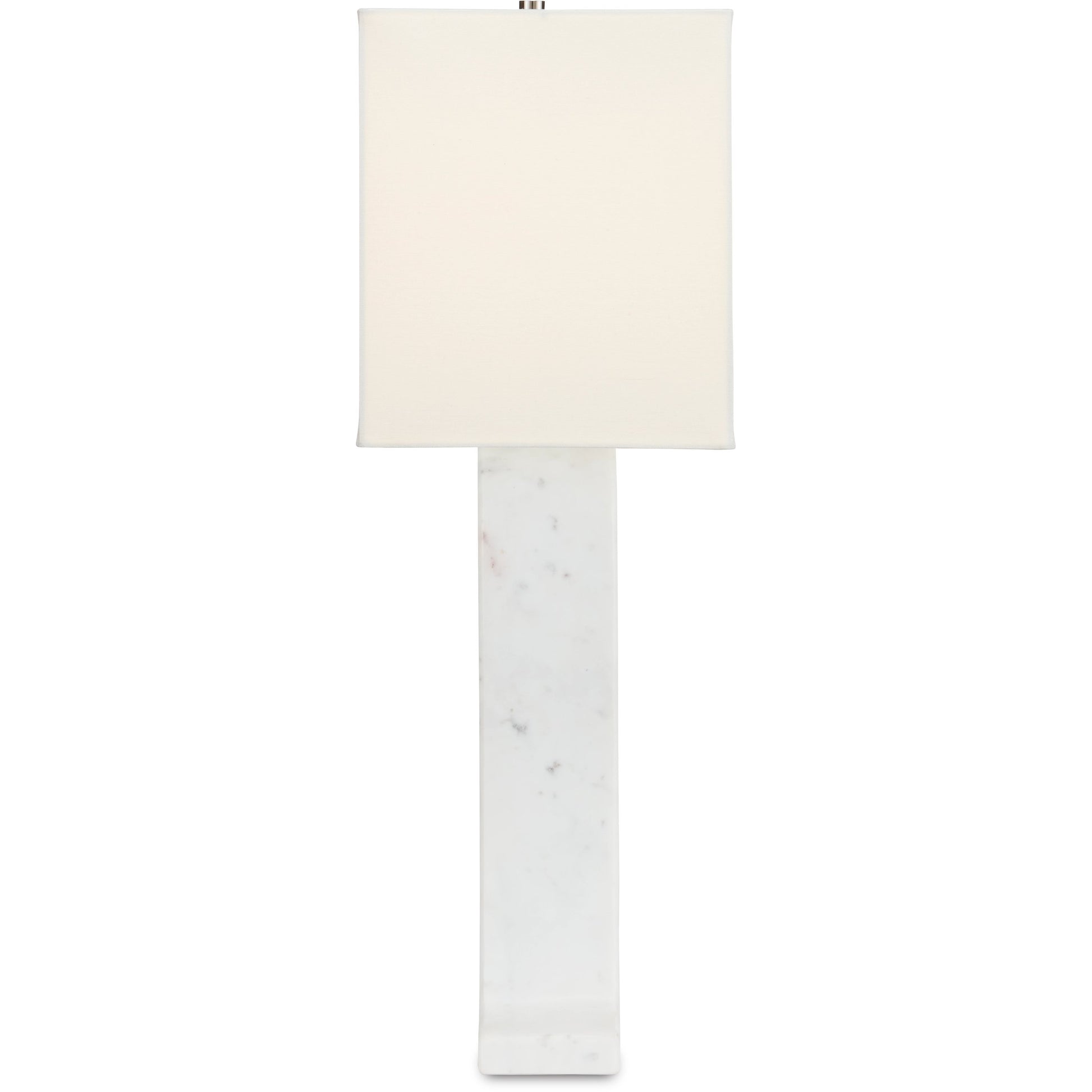 Leo Table Lamp by Currey and Company in white marble. Made from marble in a modern style.