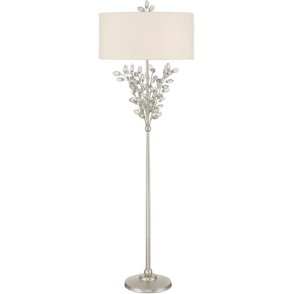 Forget-Me-Not Floor Lamp by Currey and Company. Made from crystal, metal in a modern style.