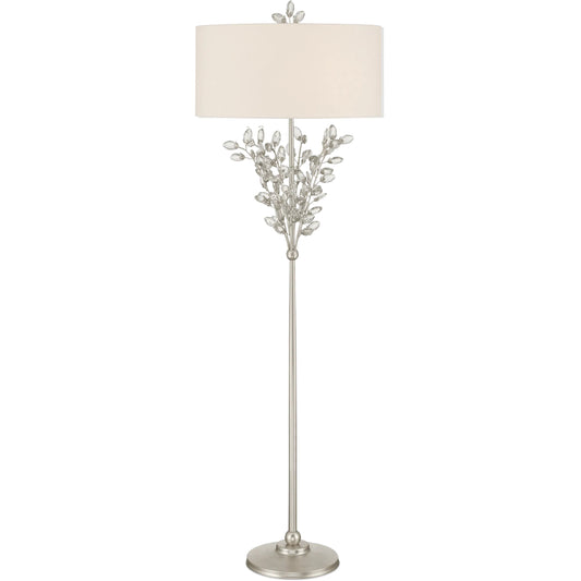 Forget-Me-Not Floor Lamp by Currey and Company. Made from crystal, metal in a unique style.