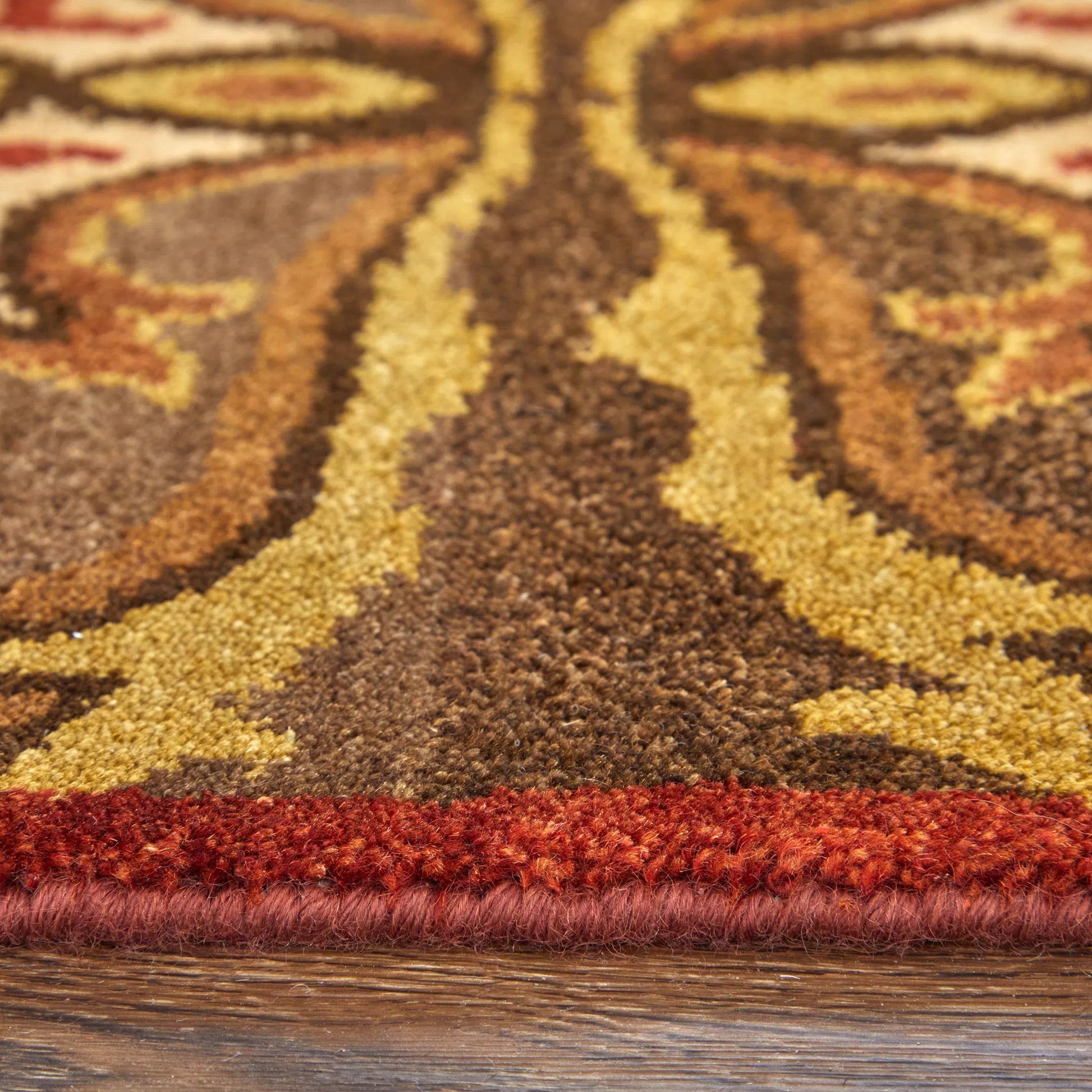 Amzad Wool Rug - 6115F by Feizy in brown, rust. Made from wool in a unique style.