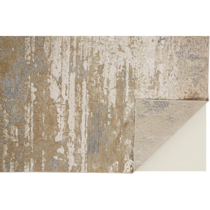 Aura Rug - 3567F by Feizy in ivory, gold, gray. Made from polyester, polypropylene in a unique style.