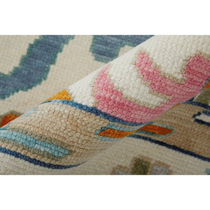 Karina Transitional & Botanical Rug - 90969G8F by Feizy in ivory, blue, pink. Made from wool in a unique style.