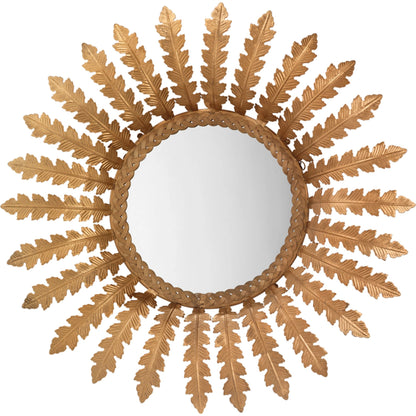 Elouise Mirror by Lifestyle by JY in antique brass. Made from metal in a transitional style.