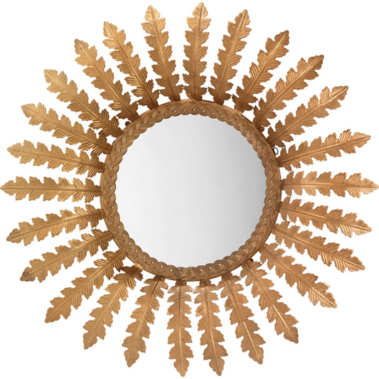 Elouise Mirror by The Livingston Collection in antique brass. Made from metal in a transitional style.