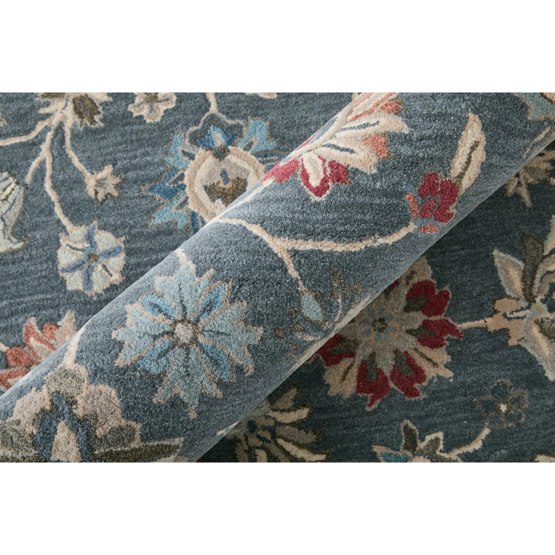 Rylan Transitional Oriental Rug - 8639F by Feizy in gray, ivory, red. Made from wool in a unique style.