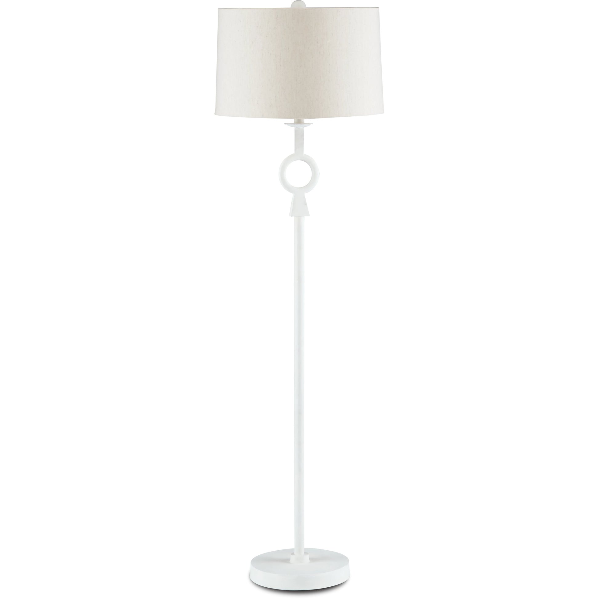 Germaine Floor Lamp by Currey and Company in antique brass. Made from aluminum in a transitional style.
