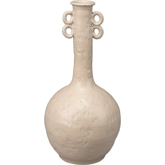 Babar Vase by Jamie Young in beige. Made from ceramic in a eclectic & global style.