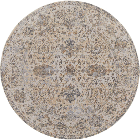 Celene Traditional Bordered Rug - 39L0F by Feizy in ivory, tan, gray. Made from viscose, polyester in a unique style.