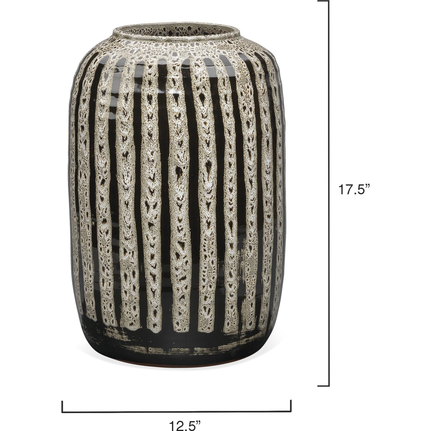 002 SR-867094 | Additional Silo | Barnaby Vase by Jamie Young in beige, black. Made from ceramic in a eclectic & global style.