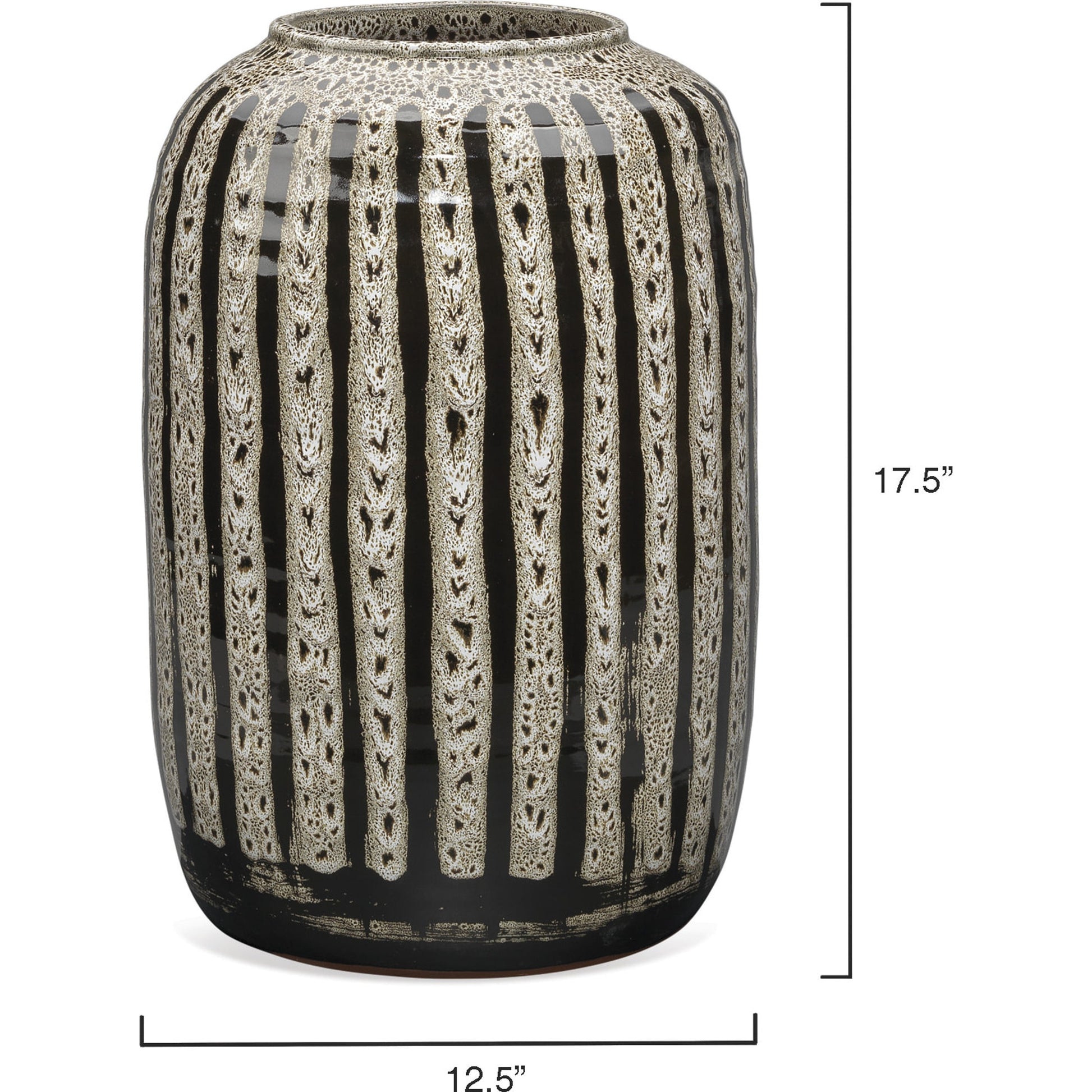 Barnaby Vase by Jamie Young in beige, black. Made from ceramic in a eclectic & global style.