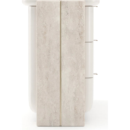 Overlap Dresser by Caracole. Made from stone in a transitional style.