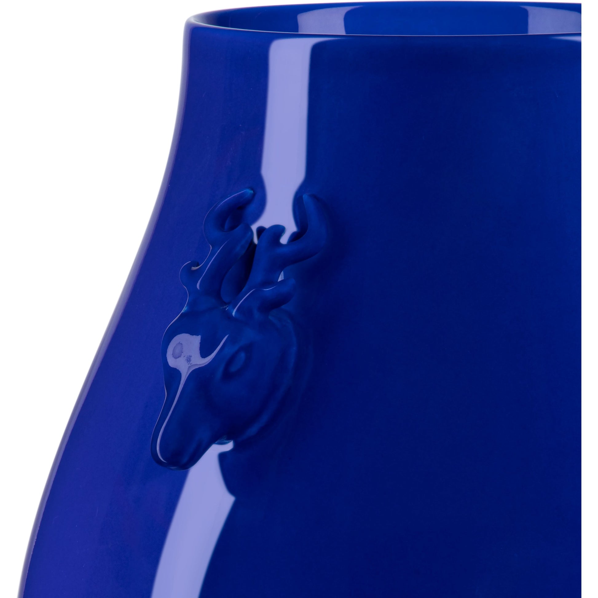 Deer Ears Vase by Currey and Company in imperial green. Made from porcelain in a modern style.