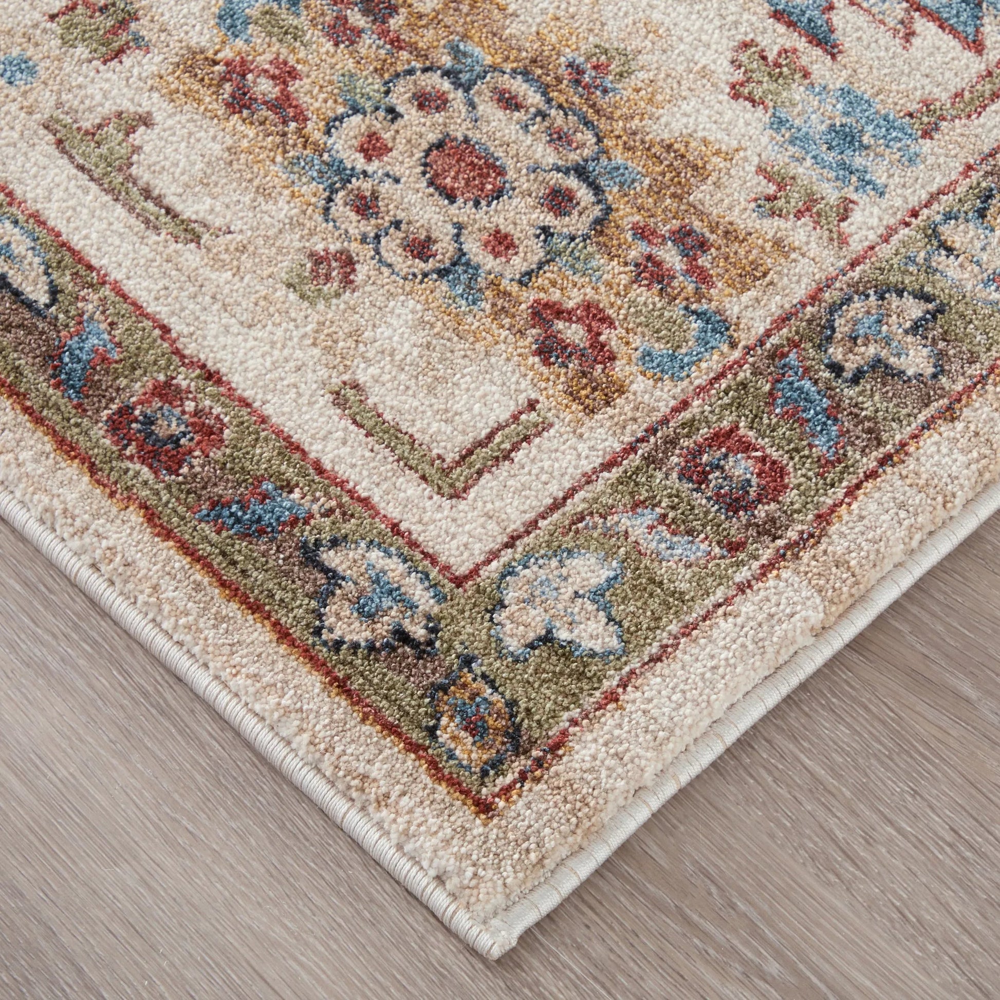 Pearson Traditional Oriental PRS39SUF Rug by Feizy in ivory, green, red. Made from polyester in a unique style.
