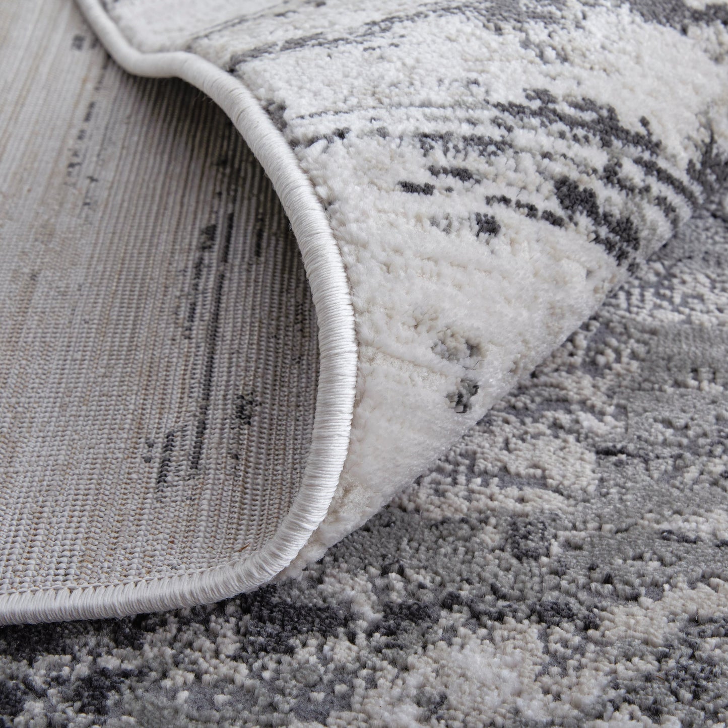 006 SI-2158654,SI-2158655,SI-2158656,SI-2158657,SI-2238340 | Closeup | Prasad Rug - 67039N9F by Feizy in ivory, gray, taupe. Made from polypropylene, polyester in a unique style.