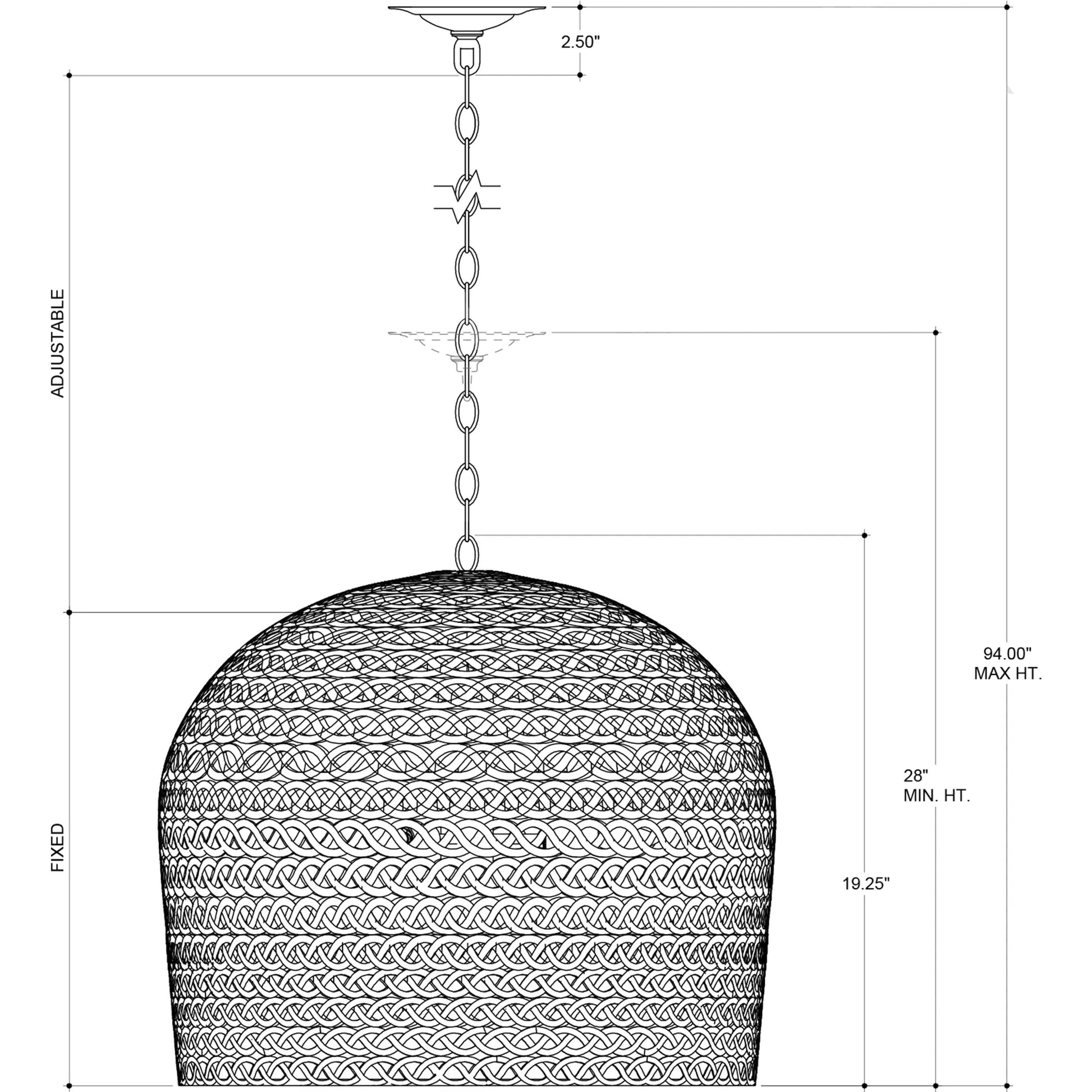 Piero Pendant by Currey and Company in satin black. Made from metal in a cottage & farmhouse style.