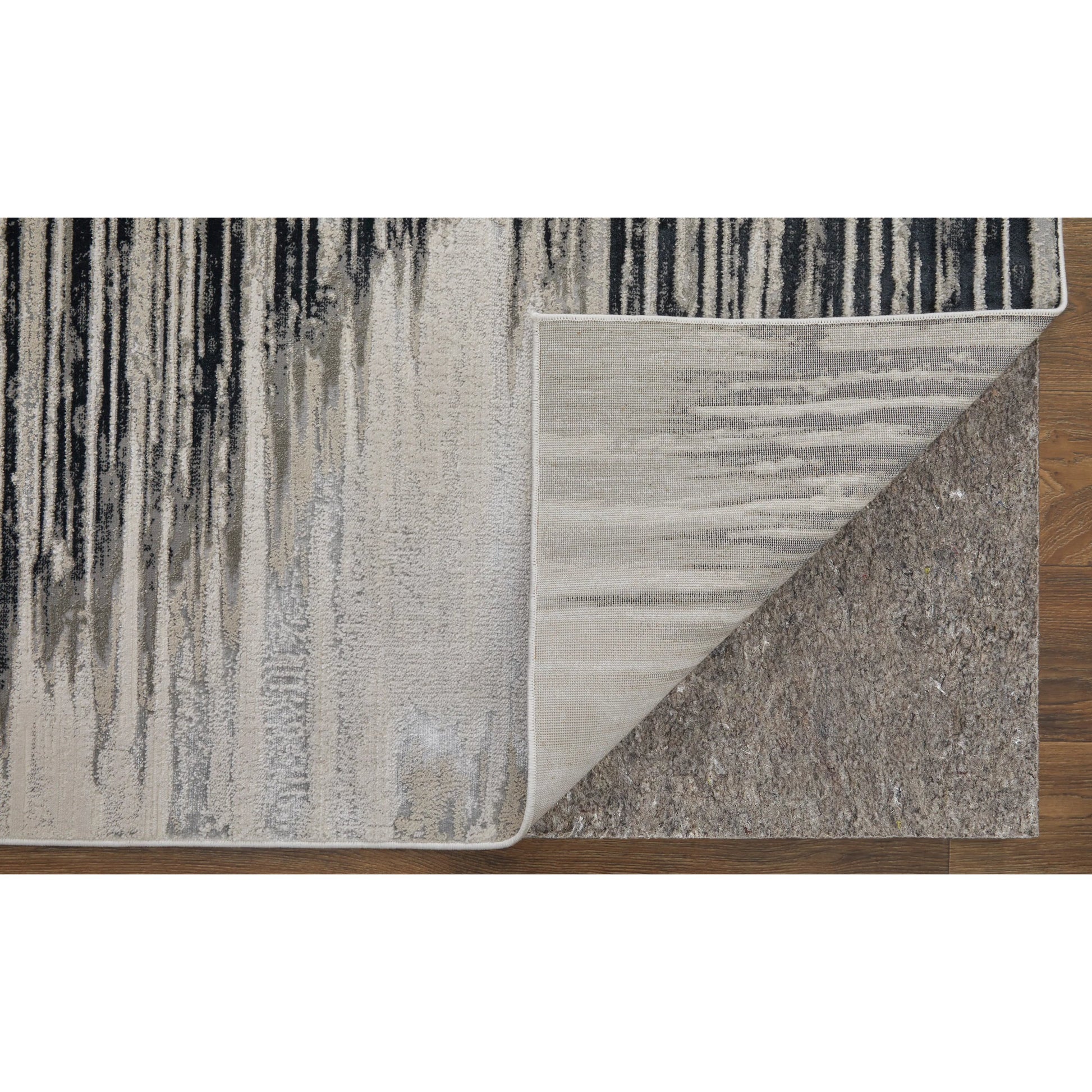 Micah Diamond Rug - 39LRF by Feizy in black, silver, taupe. Made from polyester, polypropylene in a unique style.