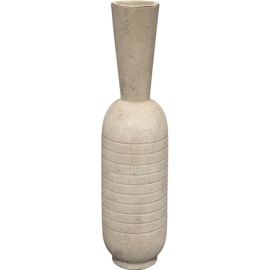 Channel Decorative Vase by Jamie Young in off white. Made from ceramic in a modern style.