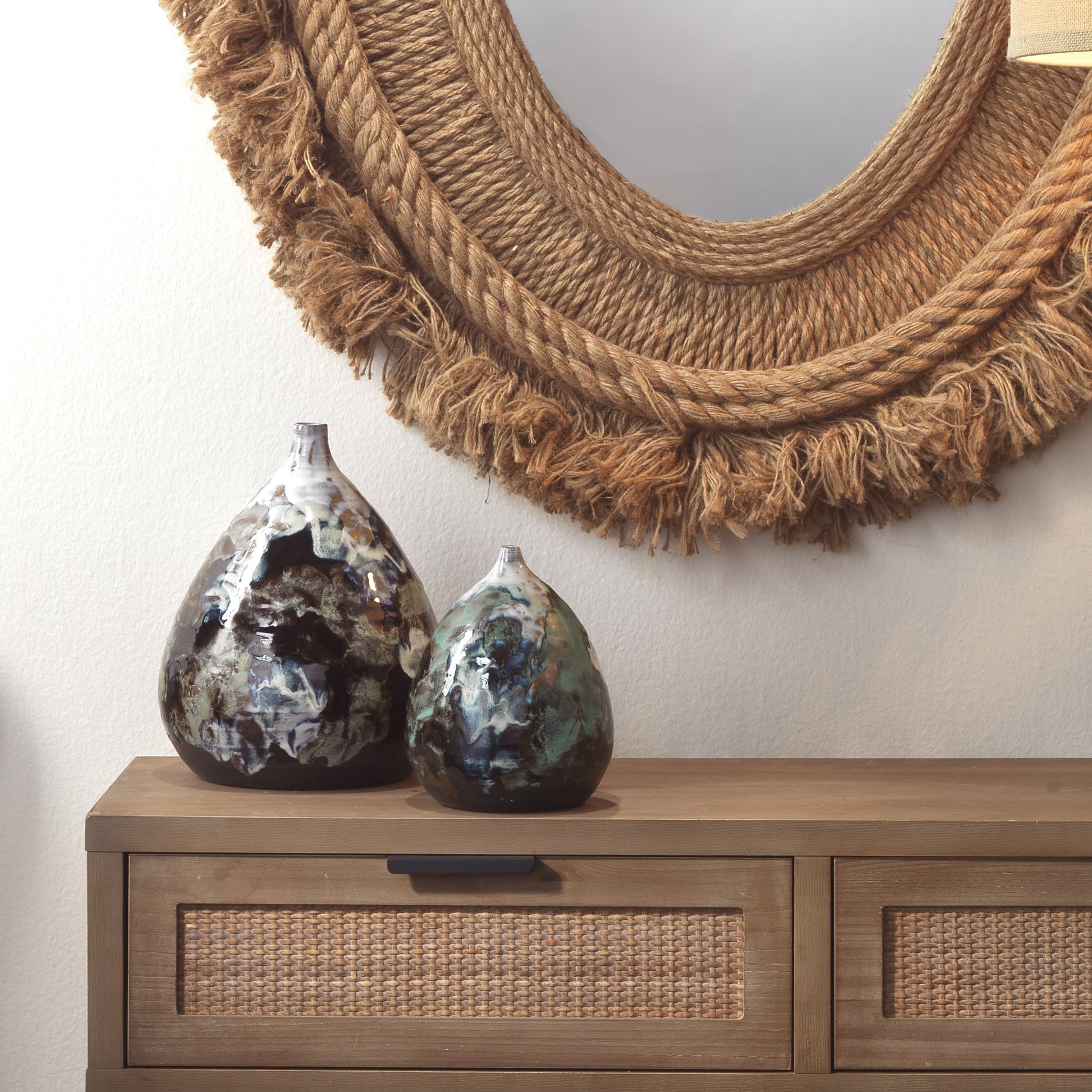 Collage Vase by Jamie Young in multi. Made from ceramic in a eclectic & global style.
