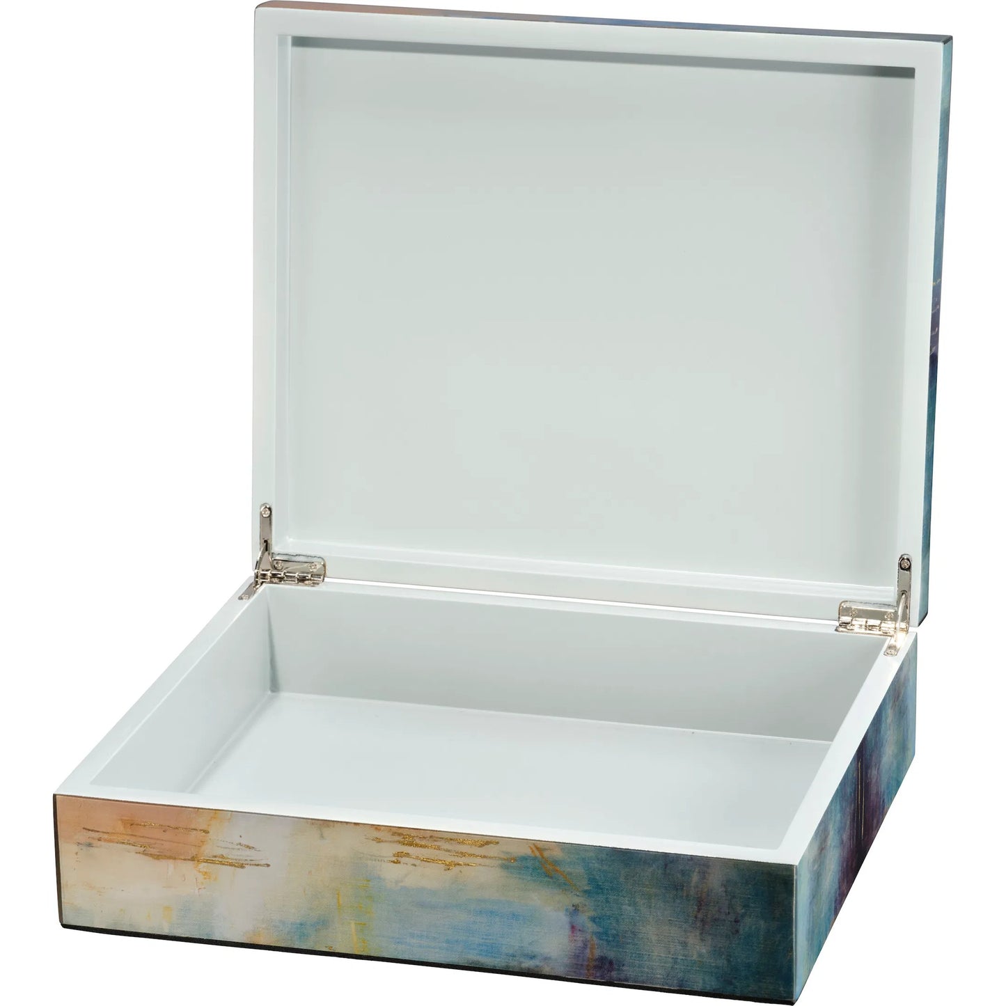 002 SI-2531160 | Additional Silo | Colorwash Laquered Box by Jamie Young in blue and blue. Made from unique in a unique style.
