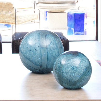 Cosmos Glass Balls by Jamie Young. Made from glass in a coastal style.