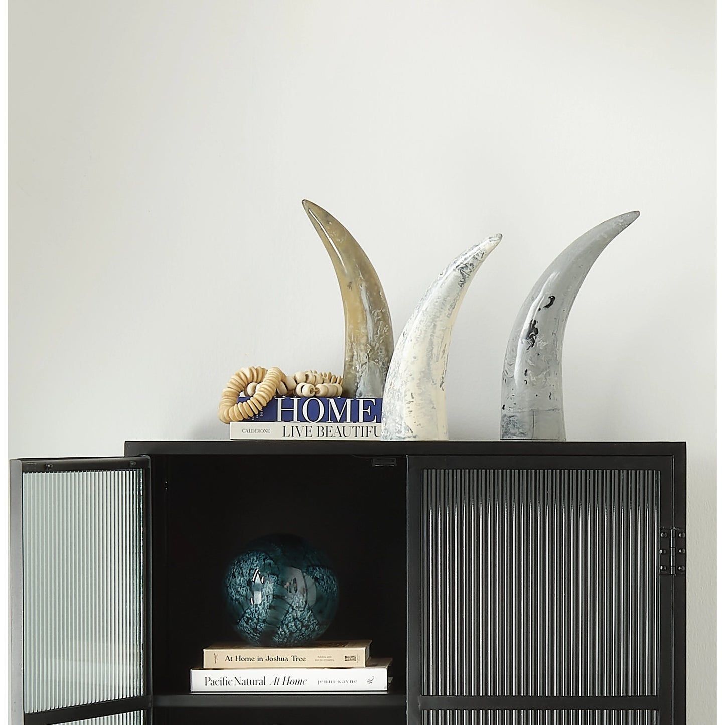 017 SR-707873 | Lifestyle | Cosmos Glass Balls by Jamie Young. Made from glass in a coastal style.