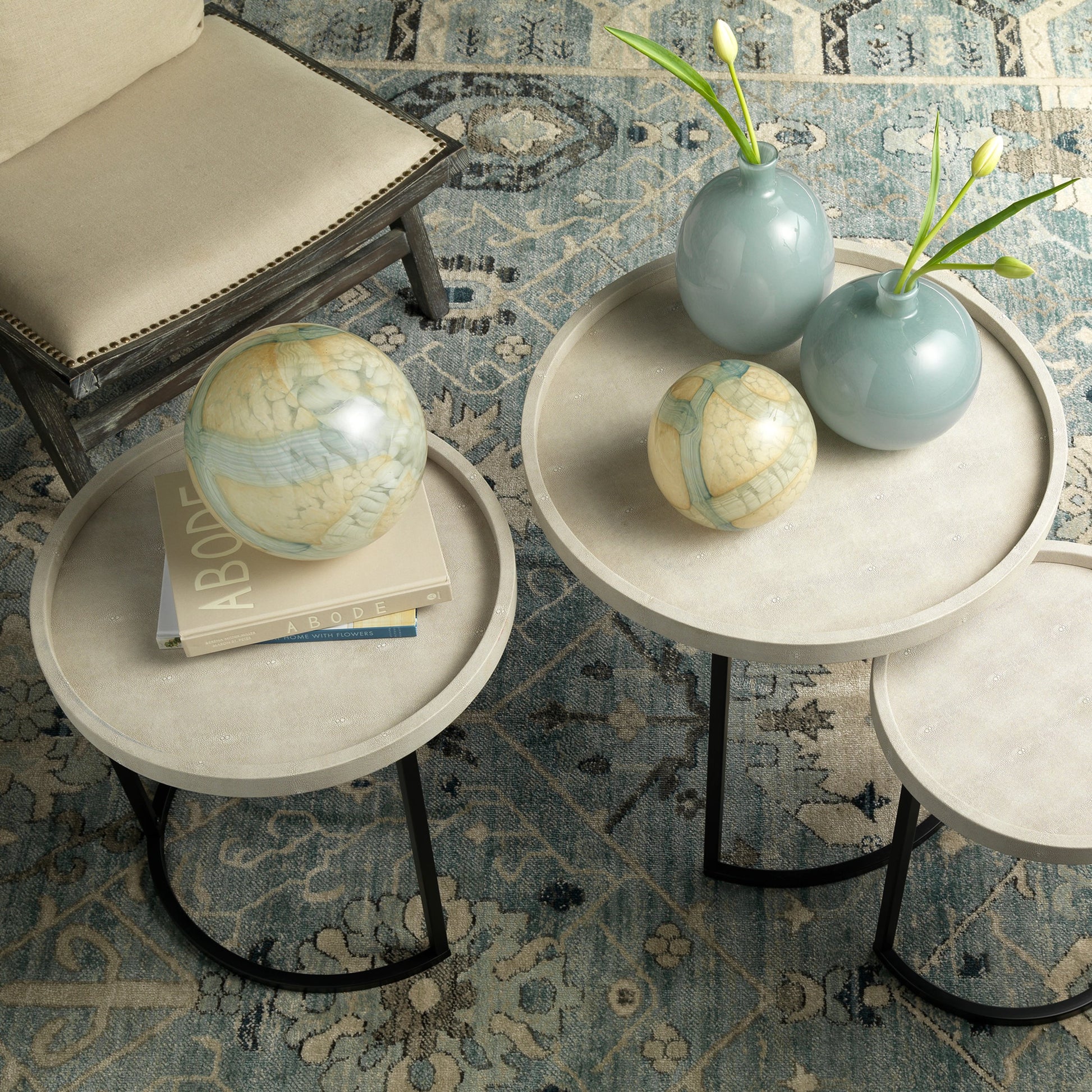 Cosmos Glass Balls by Jamie Young. Made from glass in a coastal style.