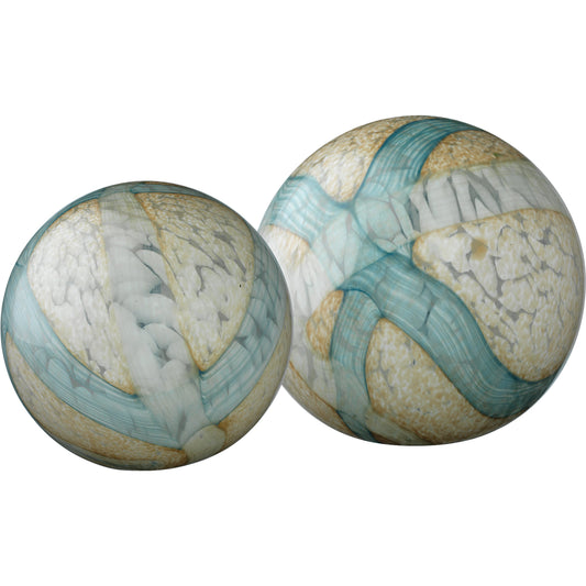 Cosmos Glass Balls by Jamie Young. Made from glass in a coastal style.