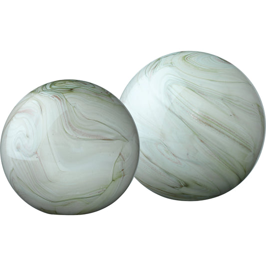 Cosmos Glass Balls by Jamie Young. Made from glass in a coastal style.
