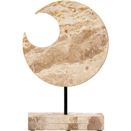 Crescent Marble Stand by Jamie Young in cream. Made from marble, metal: iron in a modern style.