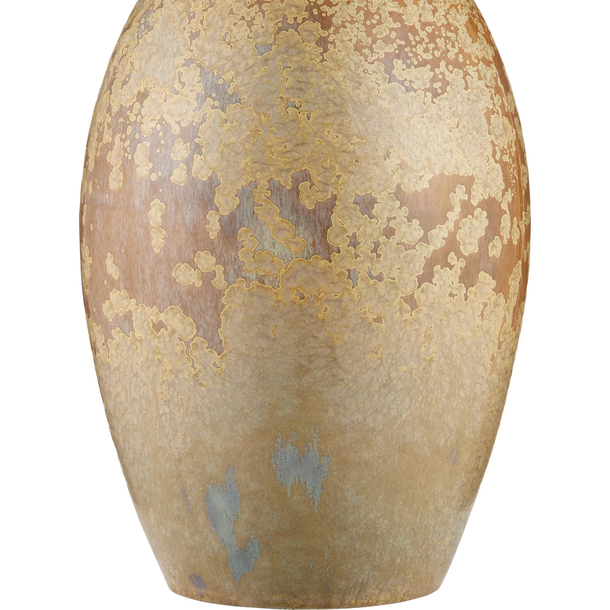 Stellata Table Lamp by Currey and Company in ochre. Made from ceramic in a modern style.