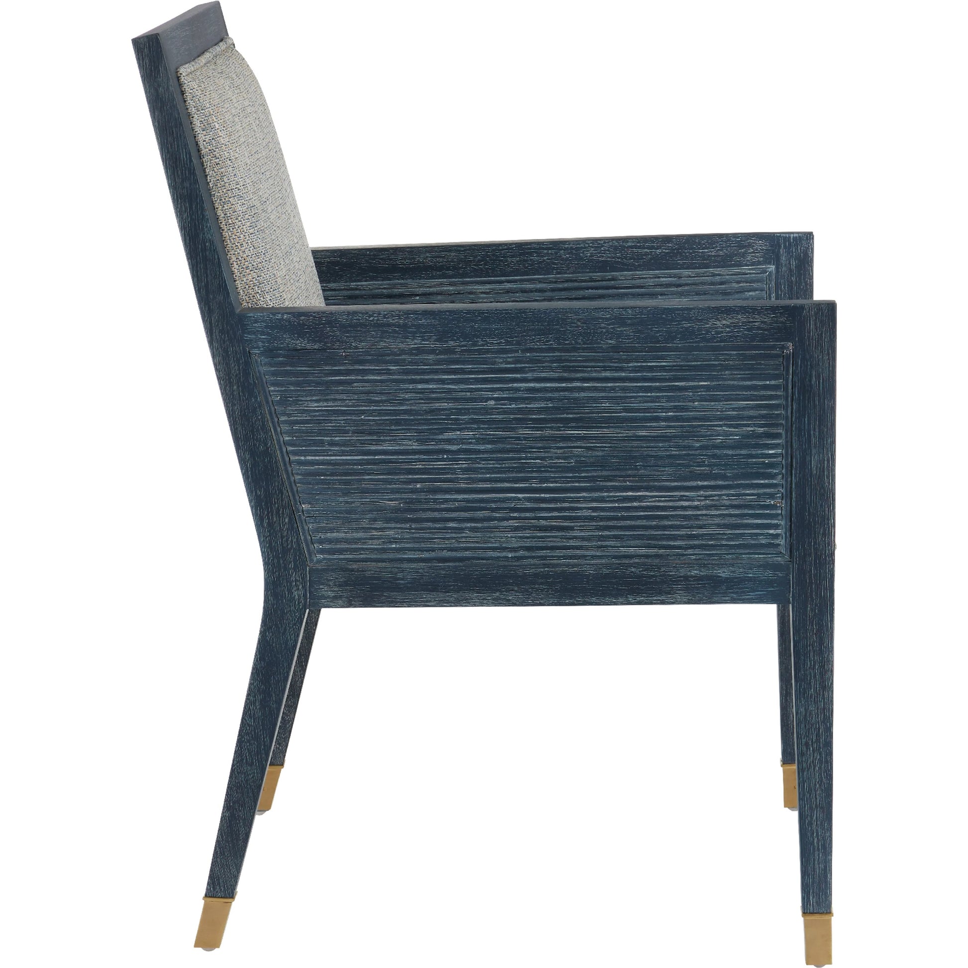 Santos Armchair by Currey and Company. Made from mahogany, rattan, brass in a modern style.