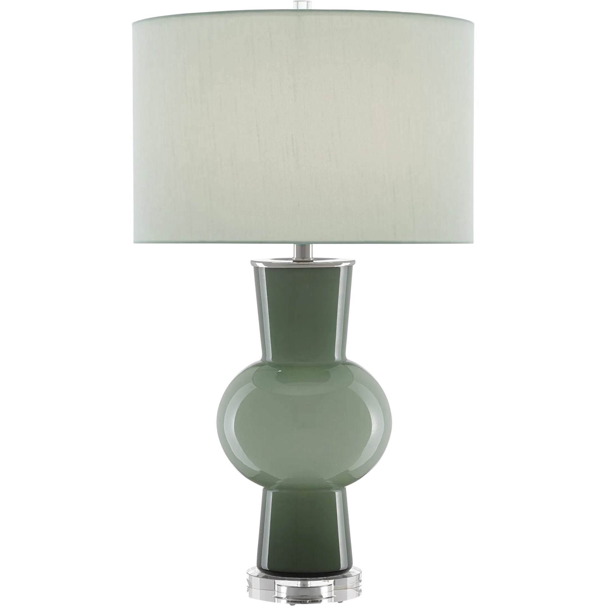 Duende Table Lamp by Currey and Company. Made from glass, optic crystal in a eclectic & global style.