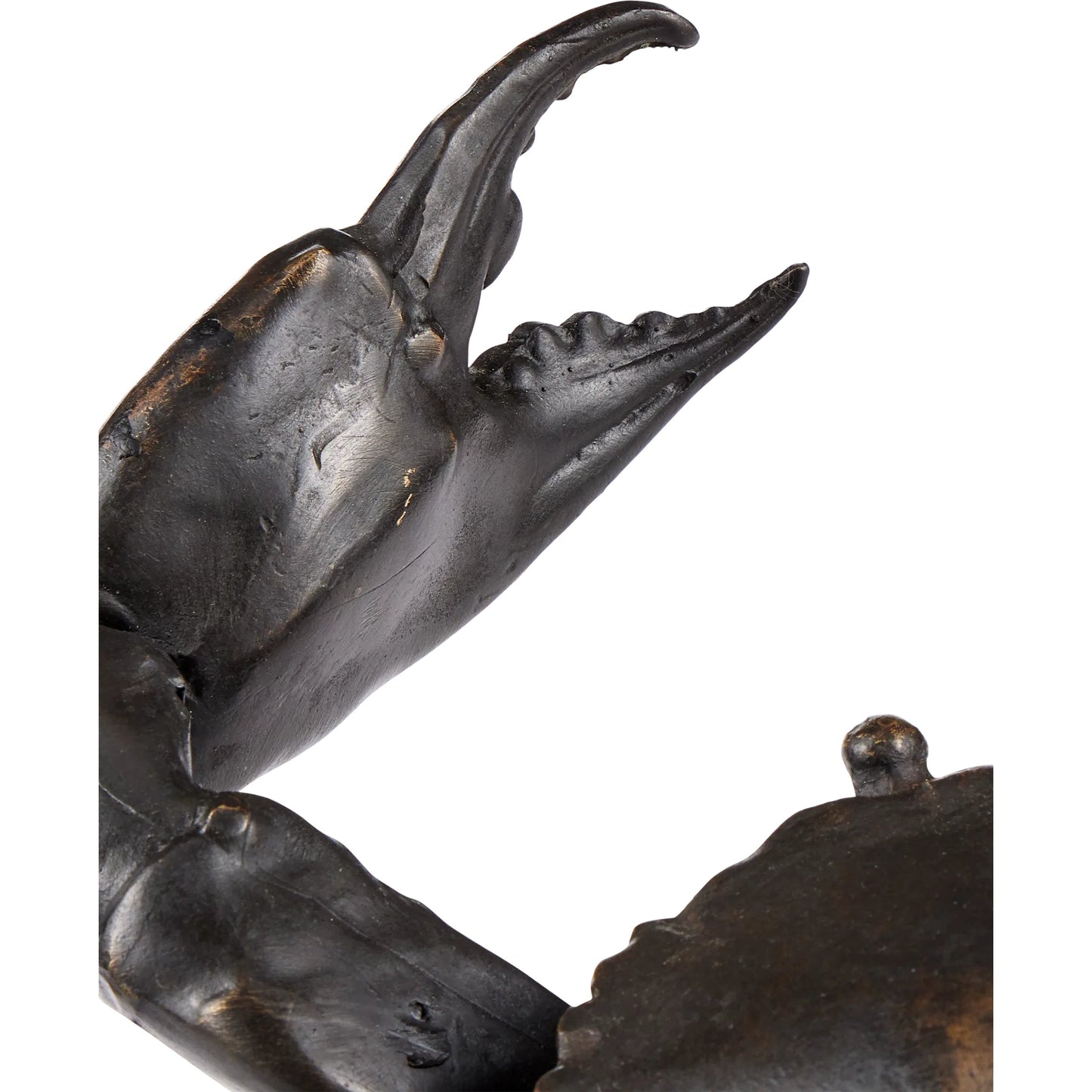 004 SI-2257223 | Closeup | Crab Bronze by Currey and Company in dark brown. Made from bronze in a modern style.