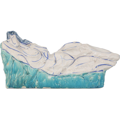 Reclining Nude Object by Currey and Company in blue and blue, off-white. Made from porcelain in a eclectic & global style.