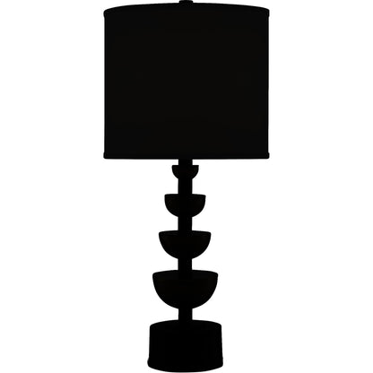 Chastain Table Lamp by Currey and Company in antique brass, black. Made from cast aluminum in a transitional style.