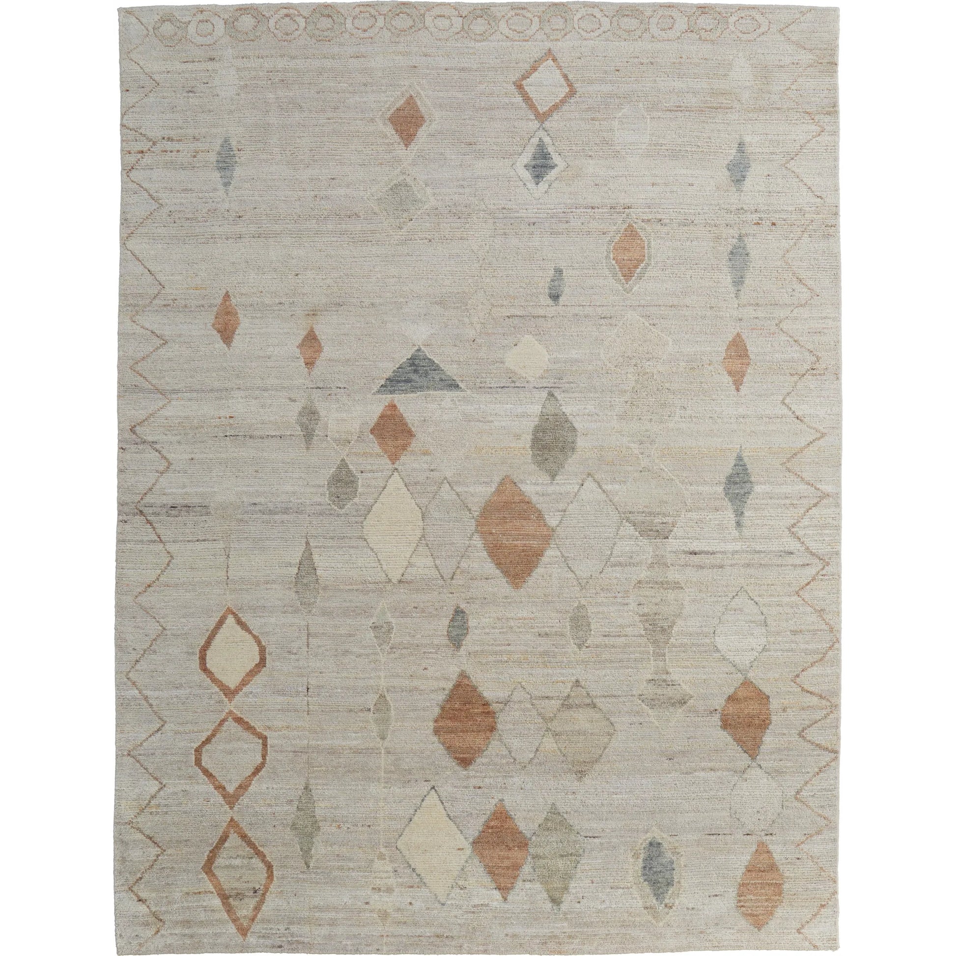 Kasbah Moroccan Rug - KAS69G1F by Feizy in tan, orange, gray. Made from wool in a unique style.